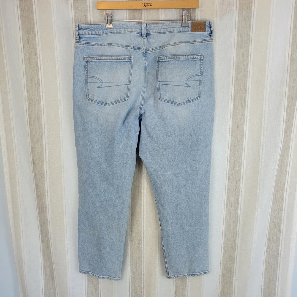 American‎ Eagle Strigid Real Good Mom Jeans Blue Size 18 Regular